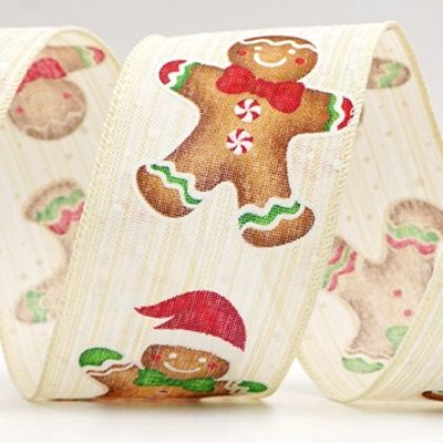 Festive Gingerbread Design Ribbon_KF8272.KF8273.KF8274