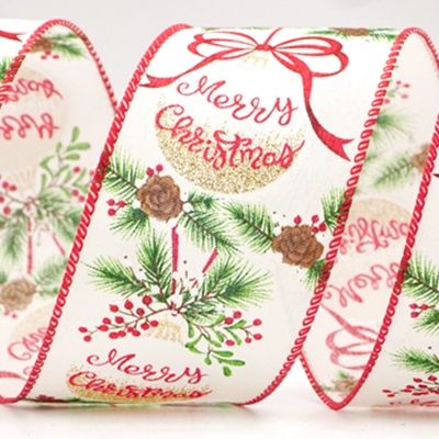 Karácsonyi Holly Design Ribbon_KF8277.KF8278.KF8279.KF8280