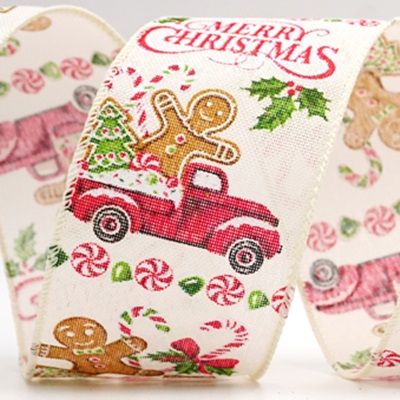 Cinta de dulces navideños y camión de árbol de Navidad_KF8309.KF8310