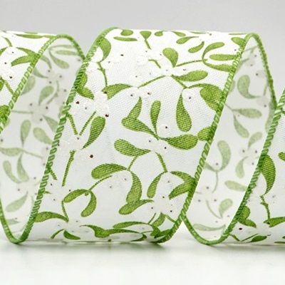 Mistletoe Wired Ribbon_KF8338