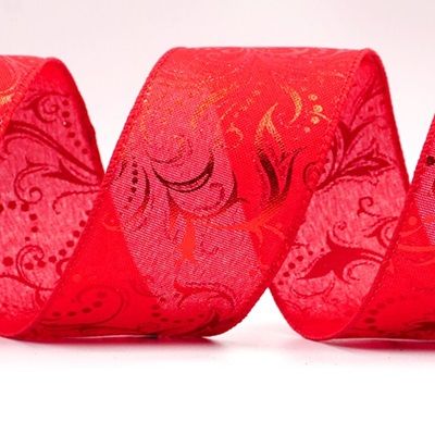 Листья Wirbel Рождественская проволочная лента_KF8354