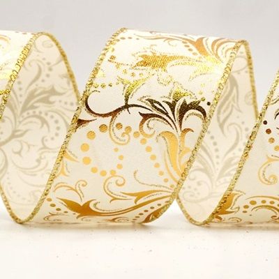 Листья Wirbel Рождественская проволочная лента_KF8355