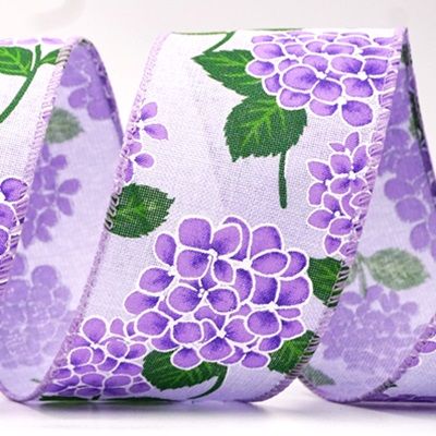 Nastro con design di fiore di ortensia in fiore_KF8361.KF8362.KF8363.KF8364.KF8365