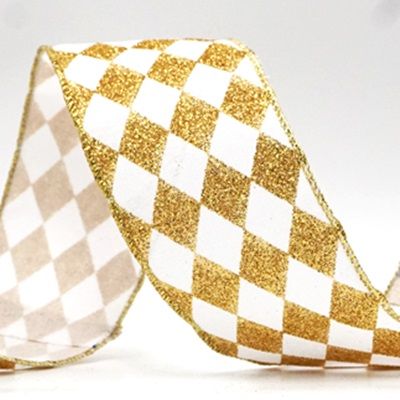 Kimaltava harlekiinimuotoilu langallinen nauha_KF8436