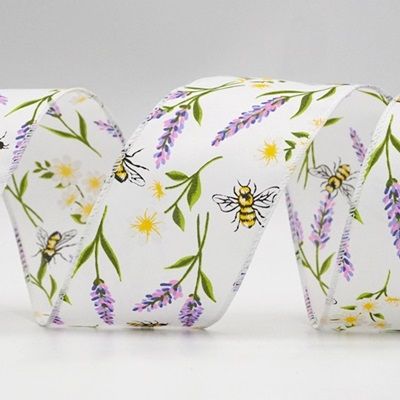 Kevät Laventeli ja Mehiläinen Langallinen Nauha_KF8483.KF8484