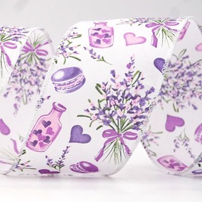 Purpureae Flores &amp; Cordes Design Filum Ribbons_KF8490.KF8492