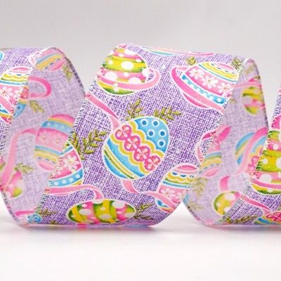 Λαμπερό Εορταστικό Πασχαλινό Αυγό Σε Σύρμα Κορδέλα_KF8538