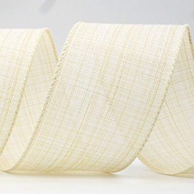 Cinta de Alambre de Yute de Color Sólido de Navidad_KF8588