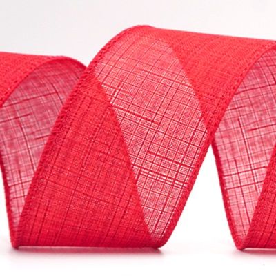 Cinta de Alambre de Yute de Color Sólido de Navidad_KF8588