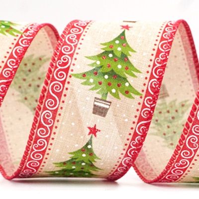 Χριστουγεννιάτικο Δέντρο &amp; Χιονισμένο Σατέν Κορδέλα_KF8620.KF8621.KF8622