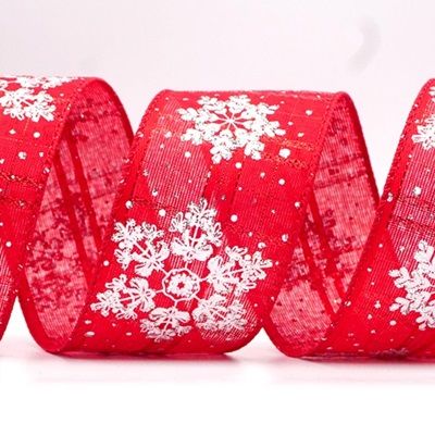 شرائط العطلات المزخرفة برقائق الثلج_KF8623