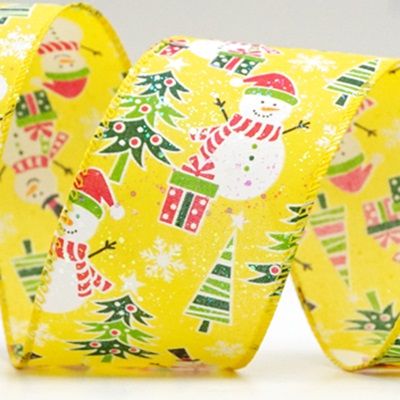 Χιονάνθρωπος, Χριστουγεννιάτικο δέντρο, &amp; Σχέδιο καραμέλας με κορδέλα με σύρμα_KF8667.KF8668.KF8669