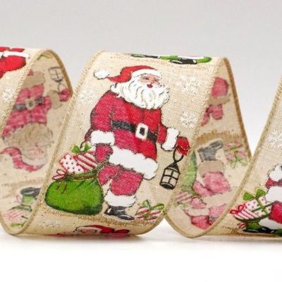 Cinta de Alambre de Santa Jolly con Regalos_KF8705