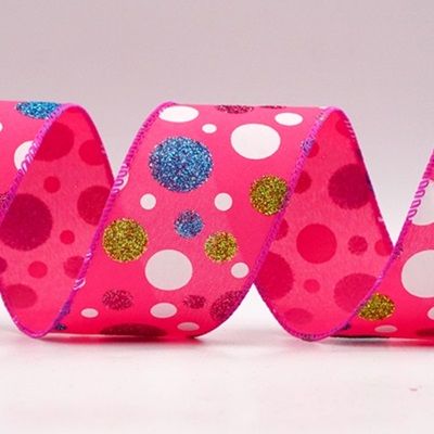 Εορταστική Πολκα Ντότ Γκλίτερ Ράβδωση_KF8760