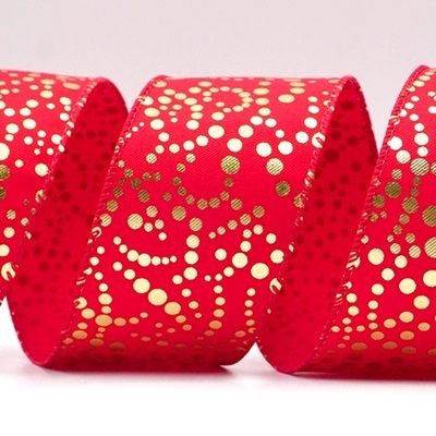 Γιορτινή Μεταλλική Κορδέλα με Στίγματα_KF8784