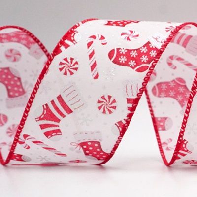 Calza di Natale e nastri decorativi_KF8819.KF8820.KF8821