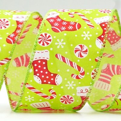 Calza di Natale e nastri decorativi_KF8819.KF8820.KF8821