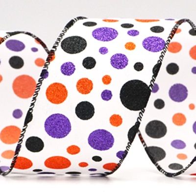 Fita de Arame com Poás de Glitter para Halloween_KF8901.KF8902