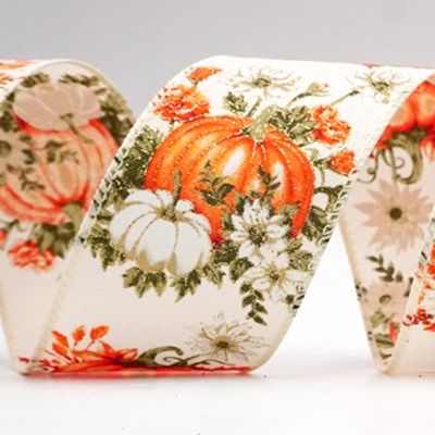 Fita de Arame de Colheita de Abóboras &amp; Flores_KF8918