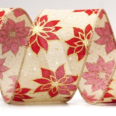 Collezione di nastri Poinsettia per le festività_KF8947.KF8948