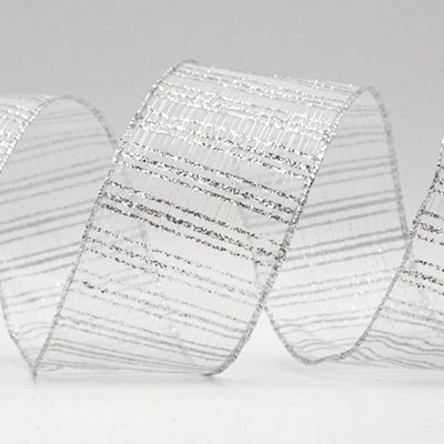 Ruban en fil métallique à rayures fines pailletées_KF8982