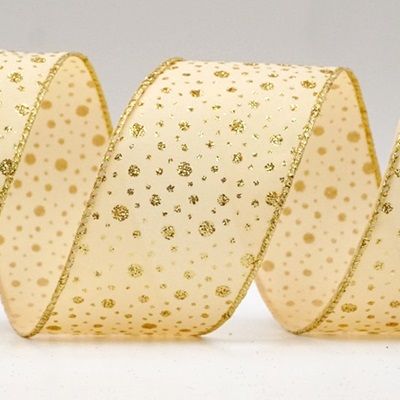 Glitter Dots Wired Ribbon_KF8993
