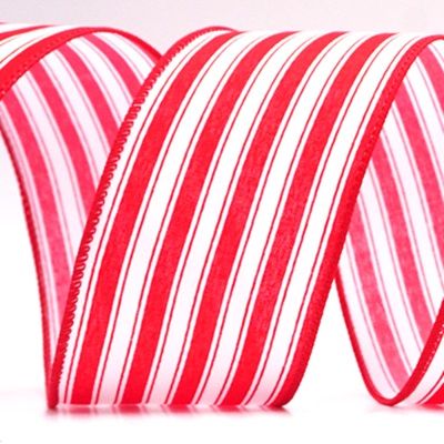 Wstążka z drucikiem w pionowe paski_KF8999