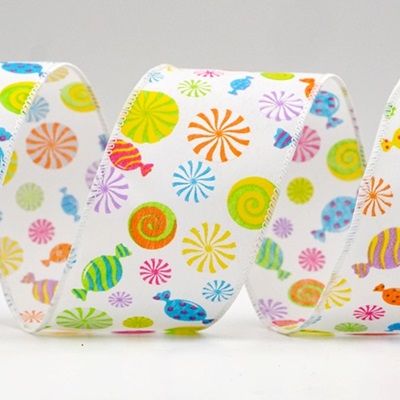 Festive Candy Swirl Wired Ribbon_KF9004