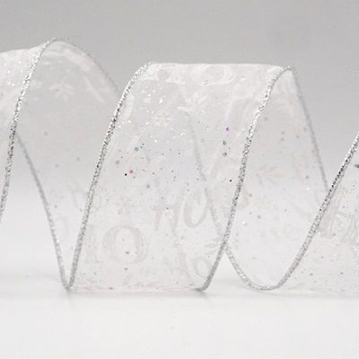 Wstążka z festiwalowym wzorem HO HO HO_KF9021.KF9022.KF9023.KF9024.KF9025.KF9026