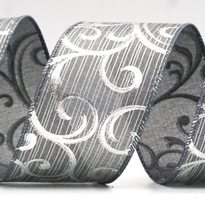 Cinta de alambre metálica con diseño floral_KF9027.KF9028.KF9029