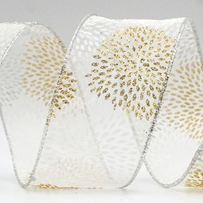 Świąteczna wstążka z brokatowymi fajerwerkami_KF9079.KF9080.KF9081.KF9082