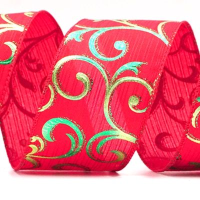 Cinta de alambre metálica con diseño floral_KF9027.KF9028.KF9029