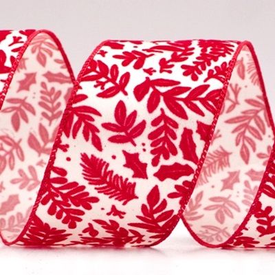 Samettinen Rowan-lehti langallinen nauha_KF9160