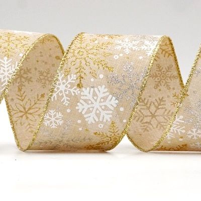 Wstążka z błyszczącymi płatkami śniegu_KF9195