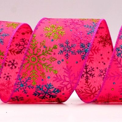 Wstążka z błyszczącymi płatkami śniegu_KF9197