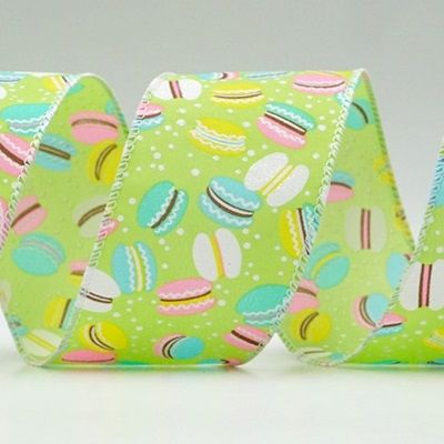 पेस्टल मैकरून तार वाला रिबन_KF9240