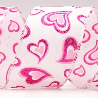 Ruban en fil de fer pour la Saint-Valentin avec cœurs pailletés_KF9255