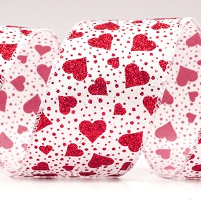 Ruban en fil de fer avec cœurs pailletés pour la Saint-Valentin_KF9260.KF9261.KF9262