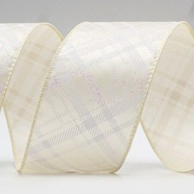 स्टाइलिश डायगोनल चेक वायर्ड रिबन_KF9286.KF9287.KF9288.KF9304