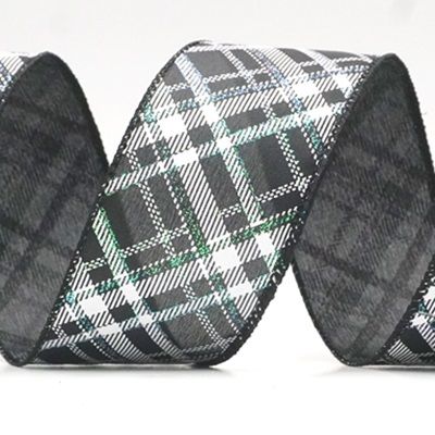 स्टाइलिश डायगोनल चेक वायर्ड रिबन_KF9286.KF9287.KF9288.KF9304