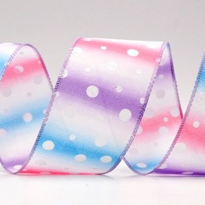 ओम्ब्रे पोल्का डॉट वायर्ड रिबन_KF9289