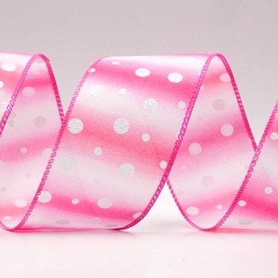 ओम्ब्रे पोल्का डॉट वायर्ड रिबन_KF9289