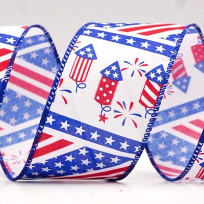 4. Juli Patriotisches Feuerwerk und Sterne Drahtband_KF9307.KF9308