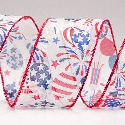 4. Juli Feuerwerk und Ballons Drahtband_KF9322.KF9323