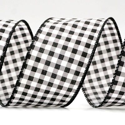 गिंगहम चेक वायर्ड रिबन_KF9342