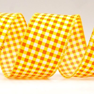 गिंगहम चेक वायर्ड रिबन_KF9342