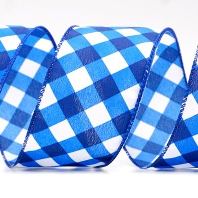 तिरछा गिंगहम चेक वायर्ड रिबन_KF9345