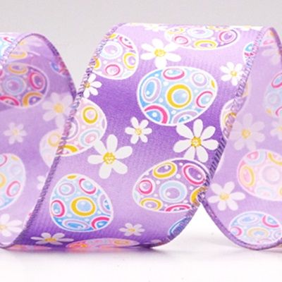 Bunte Ostereier &amp; Gänseblümchen Drahtband_KF9363.KF9364