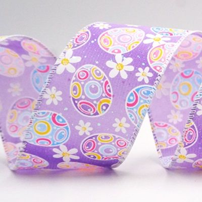 Bunte Ostereier &amp; Gänseblümchen Drahtband_KF9363.KF9364