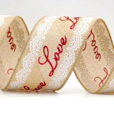 लव स्क्रिप्ट और लेस डिज़ाइन वायर्ड रिबन_KF9373.KF9374